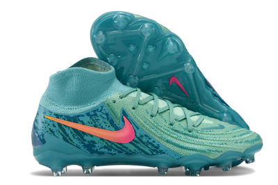 Nike Phantom Luna Elite AG High-Tops Soccer Cleats - Jade/Pink/Orange