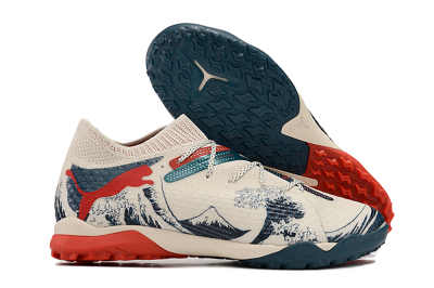 Puma Future Ultimate TF Low-Tops Soccer Shoes - Beige/Blue/Red