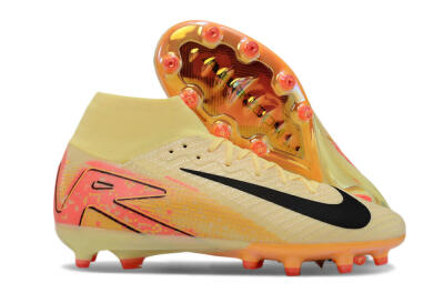 Nike Air Zoom Mercurial Superfly 10 Elite AG High-Tops Soccer Cleats - Yellow/Pink/Black