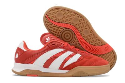 Adidas Predator Mundial IC Low-Tops Soccer Shoes - Red/White/Brown