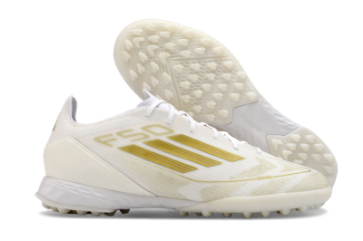 Adidas F50 Pro TF Low-Tops Soccer Shoes - Beige/White/Gold