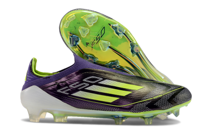 Adidas F50+ Adizero FG Low-Tops Soccer Cleats - Purple/Yellow/Blue