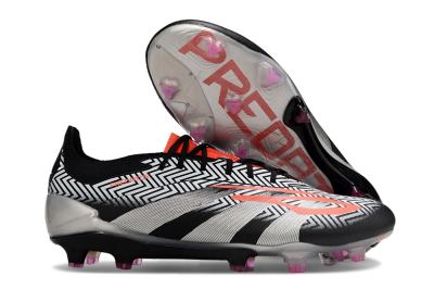 Adidas Predator Accuracy Elite FG Low-Tops Soccer Cleats - White/Black/Red/Silver