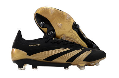 Adidas Predator Elite Accuracy FG Low-Tops Soccer Cleats - Black/Gold