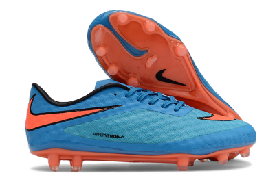 Nike Hypervenom Phantom FG Low-Tops Soccer Cleats - Blue/Orange