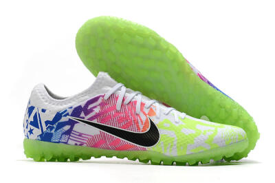 Nike Mercurial Vapor 13 Pro TF Low-Tops Soccer Shoes - White/Black/Pink/Blue