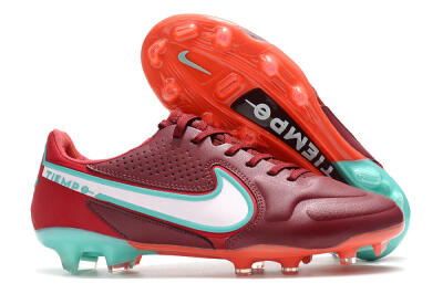 Nike Tiempo Legend 9 Elite FG Low-Tops Soccer Cleats - Red/Jade/White