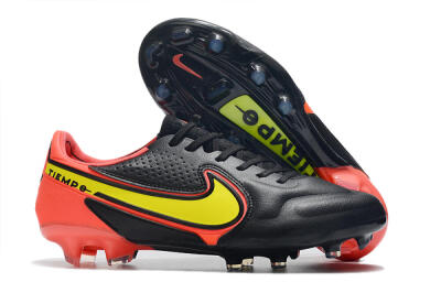 Nike Tiempo Legend 9 Elite FG Low-Tops Soccer Cleats - Black/Yellow/Red