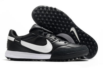 Nike The Premier 3 TF Low-Tops Soccer Shoes - Black/White