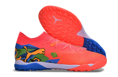 Puma Future 7 Ultimate TF Low-Tops Soccer Shoes - Red/Blue/Yellow