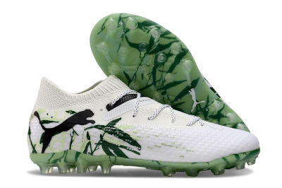 Puma Future Ultimate MG Low-Tops Soccer Cleats - White/Black/Green