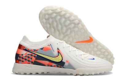 Nike Phantom GX 2 Elite TF Low-Tops Soccer Shoes - White/Yellow/Pink