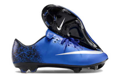 Nike Mercurial Vapor 10 FG Low-Tops Soccer Cleats - Blue/White/Black