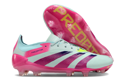 Adidas Predator Elite 24 FG Low-Tops Soccer Cleats - Jade/Purple/Pink