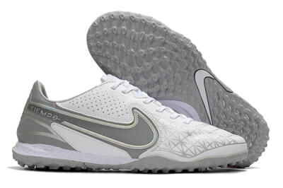 Nike React Tiempo Legend 9 Pro TF Low-Tops Soccer Shoes - Grey/White