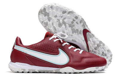 Nike React Tiempo Legend 9 Pro TF Low-Tops Soccer Shoes - Red/White/Jade