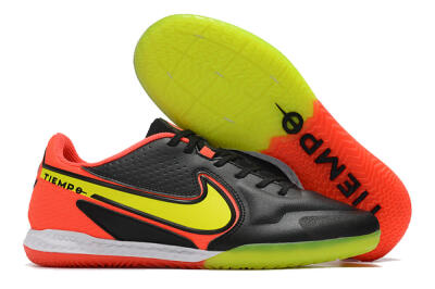 Nike React Tiempo Legend 9 Pro IC Low-Tops Soccer Shoes - Black/Yellow/Red