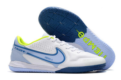 Nike React Tiempo Legend 9 Pro IC Low-Tops Soccer Shoes - White/Blue/Yellow