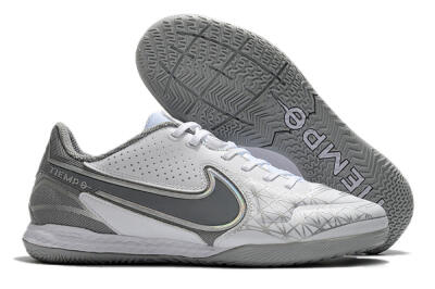 Nike React Tiempo Legend 9 Pro IC Low-Tops Soccer Shoes - White/Silver/Grey
