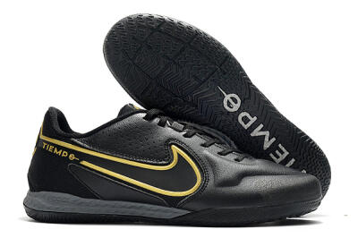 Nike React Tiempo Legend 9 Pro IC Low-Tops Soccer Shoes - Black/Gold/White