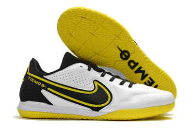Nike React Tiempo Legend 9 Pro IC Low-Tops Soccer Shoes - White/Yellow/Black