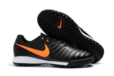 Nike Tiempox Ligera IV TF Low-Tops Soccer Shoes - Black/Orange/White