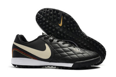Nike Tiempox Finale 10R TF Low-Tops Soccer Shoes - Black/Beige/White
