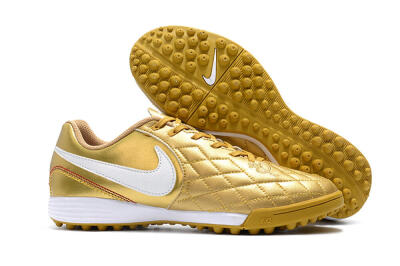 Nike Tiempox Finale 10R TF Low-Tops Soccer Shoes - Gold/White