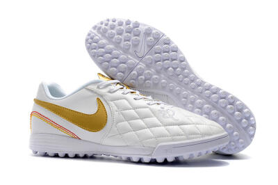 Nike Tiempox Finale 10R TF Low-Tops Soccer Shoes - White/Gold/Red