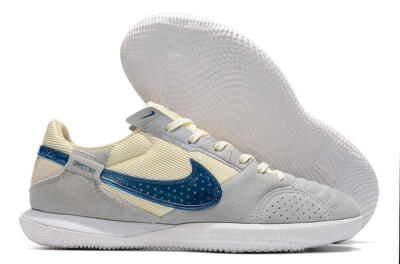 Nike Street Gato IC Low-Tops Soccer Shoes - Grey/Beige/Blue