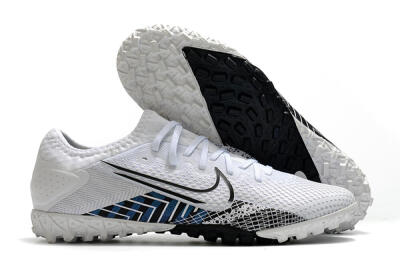 Nike Mercurial Vapor 13 Pro TF Low-Tops Soccer Shoes - White/Black/Blue