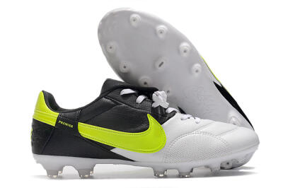Nike The Premier 3 FG Low-Tops Soccer Cleats - White/Yellow/Black