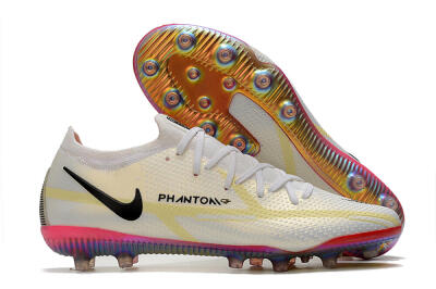 Nike Phantom GT Elite AG Low-Tops Soccer Cleats - White/Gold/Black
