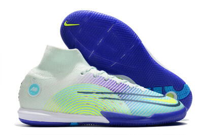 Nike Mercurial Superfly 8 Elite IC High-Tops Soccer Shoes - Jade/Yellow/Purple