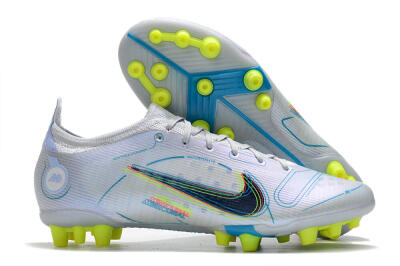 Nike Mercurial Vapor 14 Elite AG Low-Tops Soccer Cleats - White/Blue/Yellow