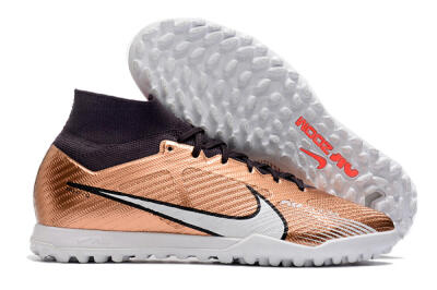 Nike Air Zoom Mercurial Superfly 9 Elite TF High-Tops Soccer Shoes - Gold/White/Black