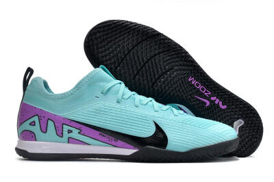 Nike Air Zoom Mercurial Vapor 15 Pro IC Low-Tops Soccer Shoes - Jade/Black/Purple
