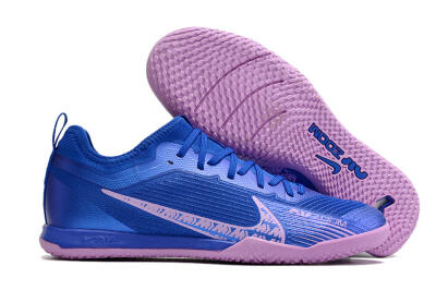 Nike Air Zoom Mercurial Vapor 15 Pro IC Low-Tops Soccer Shoes - Blue/Pink