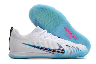 Nike Air Zoom Mercurial Vapor 15 Pro IC Low-Tops Soccer Shoes - White/Blue/Pink