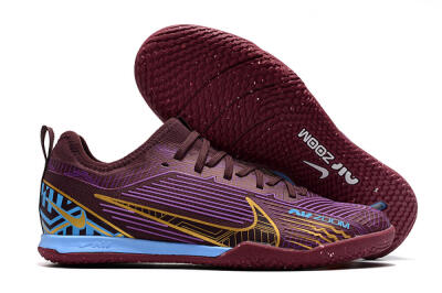 Nike Air Zoom Mercurial Vapor 15 Pro IC Low-Tops Soccer Shoes - Red/Purple/Gold/Blue