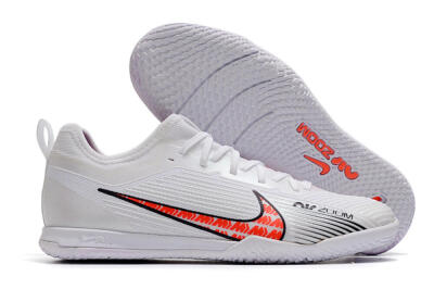 Nike Air Zoom Mercurial Vapor 15 Pro IC Low-Tops Soccer Shoes - White/Black/Red