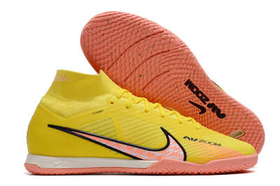 Nike Air Zoom Mercurial Superfly 9 Elite IC High-Tops Soccer Shoes - Yellow/Pink/Black