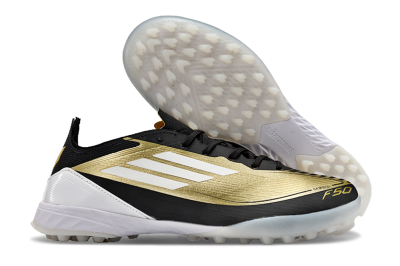 Adidas F50 Elite TF Low-Tops Soccer Shoes - Gold/White/Black