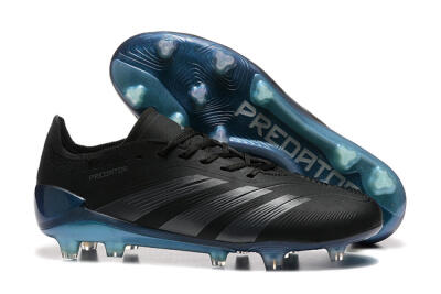 Adidas Predator Elite 24 FG Low-Tops Soccer Cleats - Black/Silver/Blue