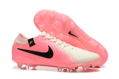 Nike Tiempo Legend 10 Elite FG Low-Tops Soccer Cleats - White/Pink/Black