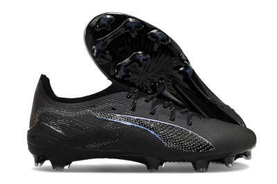 Puma Ultra 5 Ultimate FG Low-Tops Soccer Cleats - Black/Silver/Blue