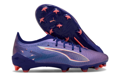 Puma Ultra 5 Ultimate FG Low-Tops Soccer Cleats - Blue/Pink/White
