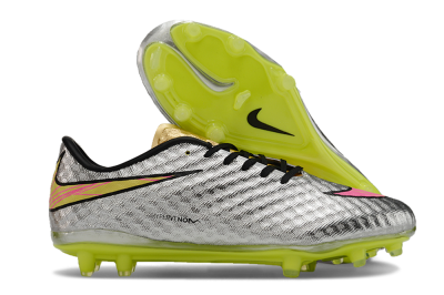 Neymar x Nike Hypervenom Phantom Liquid Diamond FG Low-Tops Soccer Cleats - Silver/Yellow/Pink/Gold