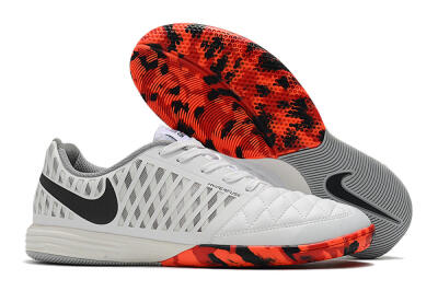 Nike Lunar Gato 2 IC Low-Tops Soccer Shoes - White/Black/Red