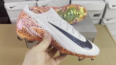 Nike Air Zoom Mercurial Vapor 16 Elite FG Low-Tops Soccer Cleats - Grey/Black/Leopard